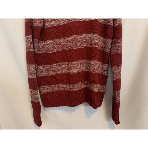 Eddie Bauer women’s xl nwot striped red wool blend Turtleneck Sweater Pullover - Picture 4 of 7